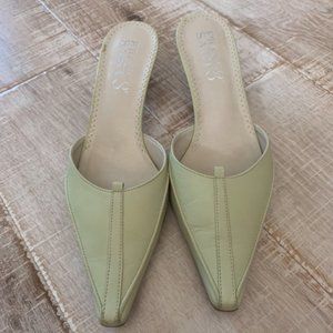 Green Leather Franco Sarto - Size 6
